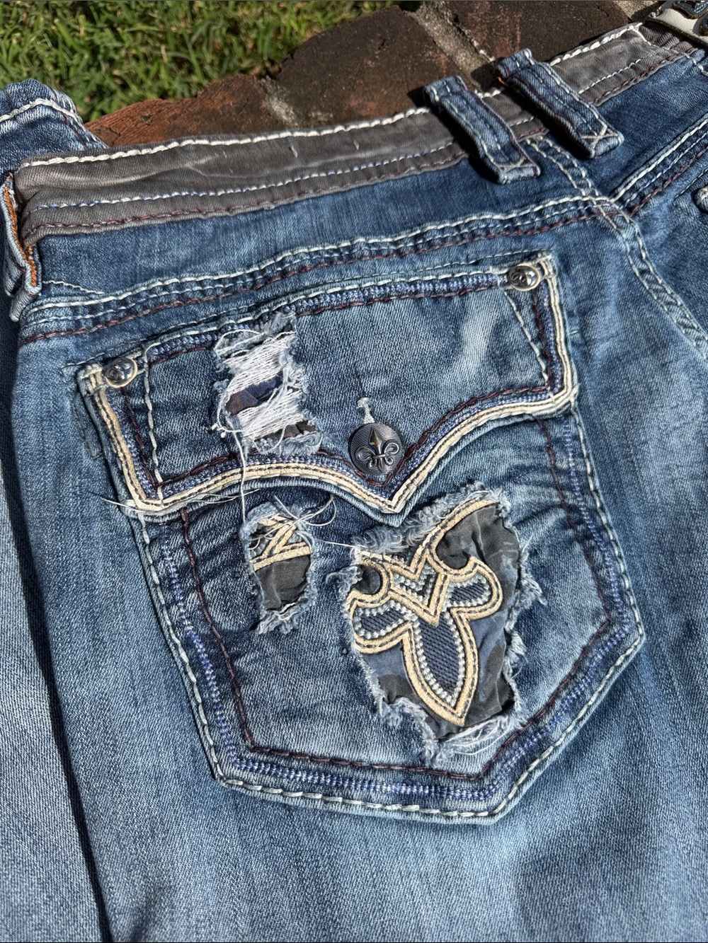 Rock Revival "Tyme" straight leg blue jeans size 44 - Picture 3 of 8